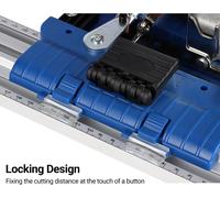 Guide de scie circulaire Rail de guidage pour le travail du bois Alliage d'aluminium Plastique technique Multifonctionnel Rail de guidage pour scie circulaire 0-65cm Plage de coupe ajustable Guide de 