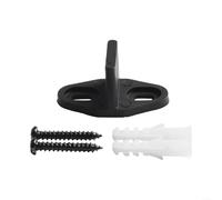 Guide de sol pour porte de grange coulissante - Clip réglable - Support d'alignement en plastique noir pour un fonctionnement fluide et silencieux pour des styles d'intérieur industriels rustiques