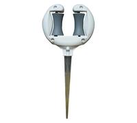 Guide de tuyau d'arrosage en ABS, 2 pièces, clou positionnement d'eau, rouleau maintien, pointe d'irrigation pelouse, accessoires garde pour cour, bordures allées(WHITE)