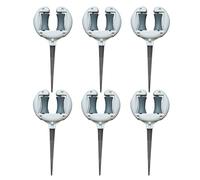 Guide de tuyau d'arrosage en fer, clou positionnement d'eau, rouleau maintien, tête pointue antidérapante, accessoires d'irrigation jardinage pour cour, bordures allées(White6pc)