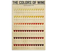 Guide des connaissances sur le vin, panneaux en étain en métal, affiches infographiques sur les couleurs du vin, Plaque d'enseignement de barman, décoration murale de la maison, de la cuisine, du Bar,