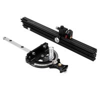 Guide d'onglet avec butée prolongée - HD-MG21 - 850 mm - Réglage d'angle de 0 à 70° - Alliage d'aluminium - Pour scie circulaire de table et table de fraisage - Travail du bois