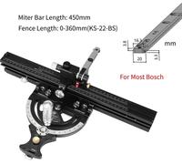 Guide d'onglet pour petite scie circulaire de table - HD-MG21-BS - Kit, télescopique 36-61 cm, angle 50°, alliage aluminium - Or