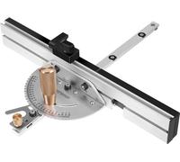 Guide d'onglet pour scie circulaire de table - Kit Joint-Jig - Poignée en laiton - Rail 450 mm - Guide d'angle 27° - Arrêt de rainurage - Pour scie circulaire de table et table de fraisage