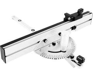 Guide d'onglet pour scie circulaire de table - Miter Gauge avec butée de 45 cm - angle réglable de 0 à 60° - barre à rainurer 45 cm - aluminium fraisé CNC - noir
