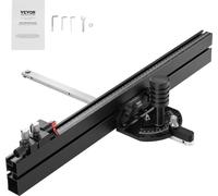 Guide d'onglet VEVOR, fente standard 19 x 9,5 mm, guide de scie circulaire de table en alliage d'aluminium avec trame d'environ 61 cm, 15 butées d'angle, piston et disque amovible, pour le travail du