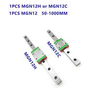 Guide linéaire de 12mm, Rail MGN12 100 150 200 250 300 350 400 450 500 550 600 700 800 1000mm + bloc MGN12H ou MGN12C pour imprimante 3d CNC MGN12H
