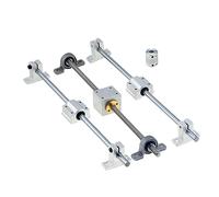 Guide linéaire sur rail, Ensembles De Rail Guidage D'imprimante 3D T8 Vis Sans Fin + Arbre Linéaire 8mm + KP08 SK8 SC8UU + Boîtier D'écrou + Accouplement 1PC(Lead 1mm no motor,100mm)