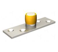 Guide olive bas sur platine renforcée pour U 30 x 30 mm à visser diamètre 24 mm laiton MANTION 1101