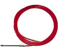 Guide passe-fil en acier/nylon de 4 mm avec embout interchangeable, idéal pour les travaux de câblage et d'électrification.