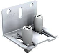 Guide réglable à 2 olives nylon sur platine acier zingué MANTION pour rail - Blanc 1125x18 - 1128A