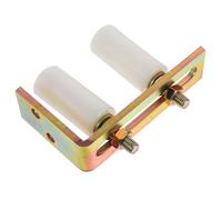 Guide-rouleau Ajustable, Doubles Roues Nylon, de Jardin | Support à Rouleaux avec Équerre en L Arrière, Alignement Précis, Glissement Silencieux, Pièces D’installation Incluses