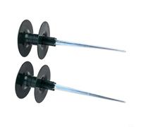 Guide Tuyau Jardin Piquet Zinc pour robuste Guide Tuyau Jardin(2pcs) | pour roue lisse, passage pour facile, protège plantes et fleurs, évite écrasement, accroc