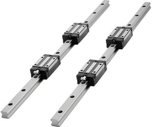 Guides linéaires SucceBuy HGR20, lot de 2 avec rails de 600 mm, vis à billes, 4 blocs coulissants, supports d'extrémité BF12/BK12, accouplement et boîtier d'écrou, adaptés aux fraiseuses et tours CNC
