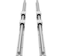 Guides linéaires SucceBuy SBR25, jeu de 2 rails de 1200 mm de long et 4 blocs coulissants, arbre entièrement monté sur roulements, convient pour les machines de découpe, de meulage, de fraisage, de pe