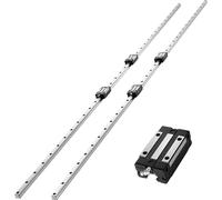 Guides linéaires VEVOR, HGR20, lot de 2 guides linéaires de 2000 mm et 4 blocs coulissants, ensemble inoxydable et haute précision, pour bricoleurs, fraiseuses CNC, tours, fraiseuses, imprimantes 3D