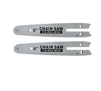 Guides pour Tronçonneuse 6 Pouces (18.5cm) 2 Plaques | Plaque de Chaîne pour Tronçonneuse Mini à Main | Métal Résistant à l'Usage et à l'Usure | Pièce de Rechange pour Jardinage et Travail du Bois