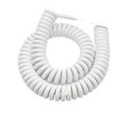 GuidNaurys Fil électrique spiralé à ressort à 5 brins extensible de 1 mètre, câble électrique industriel télescopique en polyuréthane à brins multiples Rétractable(0.1mm2 28AWG)
