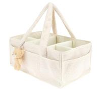 GUIJZSLTRG Organiseur de couches pour bébé avec séparateurs amovibles - Panier de rangement portable en feutre pour chambre d'enfant - Sac à lingettes pour tout-petits - Cadeaux essentiels pour
