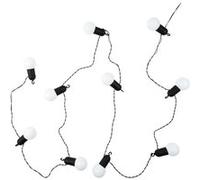 HOME DECO FACTORY - Guirlande Lumineuse Extérieure 10 ampoules LED 2.70 m, Blanc Chaud, etanche, Crochets pratiques pour Suspendre, Déco Outdoor Ambiance Chaleureuse