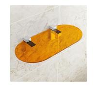 guiling-1986 Étagère de douche de salle de bain Étagères murales flottantes en acrylique, étagères de présentation transparent, rangement et décoration murale(Orange,Petit)
