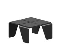 guiling-1986 Tables Basses Ensemble de Table Basse modulaire en Bois, Tables Salon emboîtables, décor géométrique Table D'appoint(Noir)