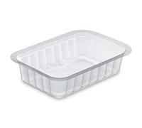 GUILLIN - ALPHACEL CL250TPE SACHET DE 100 Barquette Scellable 250cc, Polypropylène, Transparent, 13,7 x 9,6 x 3,2 cm