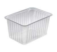 GUILLIN - ALPHACEL CLTP2000 SACHET DE 100 Barquette Scellable 2000cc, Polypropylène, Transparent, 19,2 x 13,7 x 10 cm