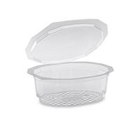 GUILLIN - MULTIPACK M250C* SACHET DE 100 Boite 250cc A Couvercle Charniere Rentrant, Polyéthylène, Transparent, 12,6 x 10,6 x 4,1 cm, Translucide