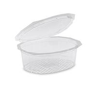 GUILLIN - MULTIPACK M500C SACHET DE 50 Boite 500cc A Couvercle Charniere Rentrant, Polyéthylène, Transparent, 15 x 12,3 x 4,5 cm, Translucide