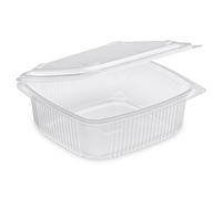GUILLIN - ONDIPACK OK1200 SACHET DE 50 Boite 1200cc Micro-Ondable A Couvercle Charniere, Polypropylène, Transparent, 19 x 18,5 x 6,8 cm