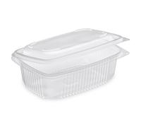 GUILLIN - ONDIPACK OK800 SACHET DE 50 Boites 800cc Micro-Ondable A Couvercle Charniere, Polypropylène, Transparent, 18,5 x 13,5 x 6,5 cm, Translucide