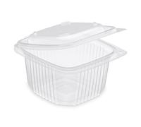 GUILLIN - ONDIPACK SACHET DE 50 Boîtes 375cc Micro-Ondables à Couvercle Charnière, 12,3 x 11,4 x 7,1 cm, Translucide