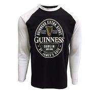 Guinness Dublin Label Manche Longue Col Rond pour des Hommes Haut Noir Small
