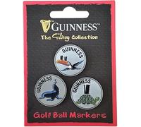 Guinness Gilroy Collection Lot de 3 marqueurs de balle de golf - Motif toucan, lion de mer et tortue