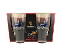 Guinness Lot de 2 verres à bière officiels - Design double sceau - Lot de 2 verres à bière