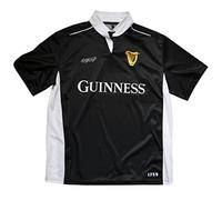 Guinness Maillot de Rugby à Manches Courtes Noir/Blanc, Noir, M