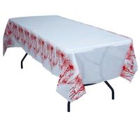 Guirca 26329 Nappe Ensanglantée Halloween Blanc/Rouge