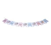 guirlande 11 fanions gender reveal party 13x18cm - artifetes 79132 Multicolore G
