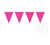 guirlande 15 fanions uni rose 10m rose G
