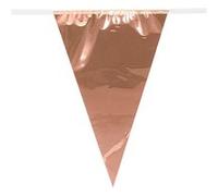 guirlande 20 fanions aspect métal 10m or rose - boland 74764 Goud G