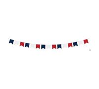 Guirlande 3m Fanions Bleu Blanc Rouge - Parfait pour les supporters des équipes de France - P'tit Clown