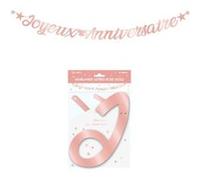guirlande 6 mètres anniversaire or rose - surprisez vous glma00rg rose gold métallique G