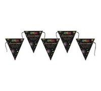 guirlande 7 fanions anniversaire multi 3m noir - générique 9029 0-11 Noir G