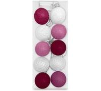 Guirlande à boule LED lumineuse mauve violine et blanche à piles Multi G