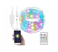 Luminea Home Control Guirlande à LED RVB connectée compatible commandes vocales - 5 m