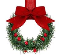 Guirlande artificielle de 13 cm - Couronnes d'armoire, nœud en ruban, mini couronnes de Noël, couronne de Noël pour armoire de cuisine | Guirlandes artificielles à suspendre pour décoration de fête de