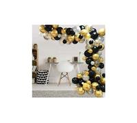Guirlande ballon noir blanc or 100pcs arche kit guirlande ballons pour fête mariage noël nouvel an halloween aniverssaire