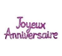 guirlande ballons lettres anniversaire 4.5m violet - générique balgj24vl Violet G