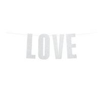 guirlande bannière love 21x55cm 2m argent - partydeco grl71-018b Gris G